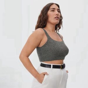 NWT Everlane The Cozy Stretch Tank Wool Alpaca Yak Blend Cropped Tank Top XS